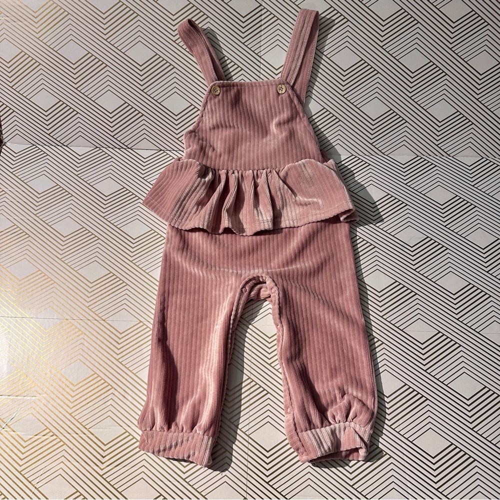 Laura Ashley Baby Pink Corduroy Overalls
